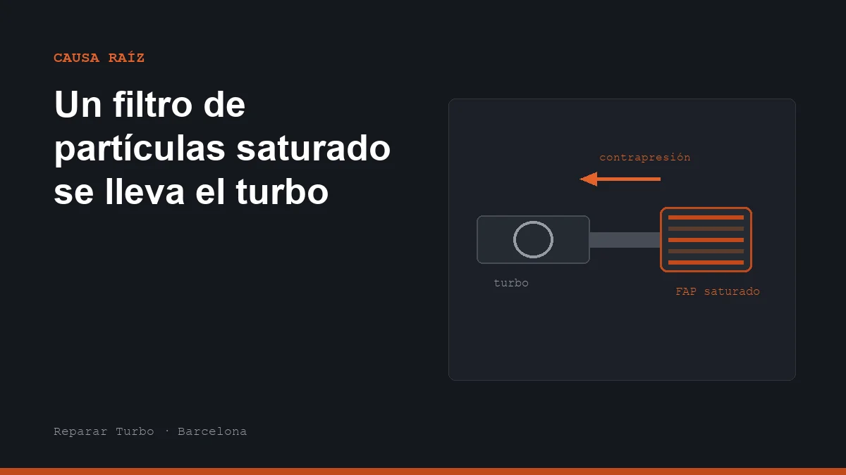 Por qué un filtro de partículas saturado rompe el turbo