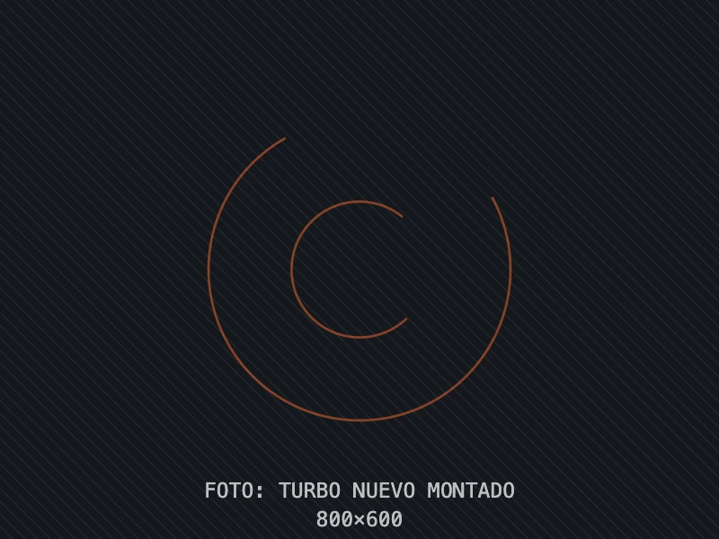 Turbocompresor nuevo preparado para sustitución en vehículo diésel